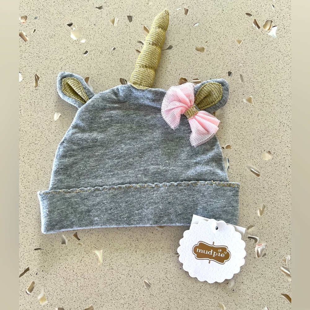 NWT Brand New Mud Pie Infant Unicorn Beanie